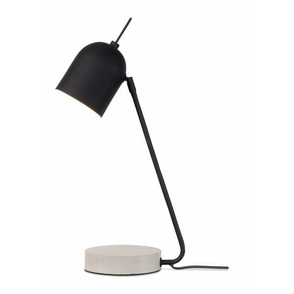 Črna/siva namizna svetilka s kovinskim senčnikom (višina 57 cm) Madrid – it's about RoMi