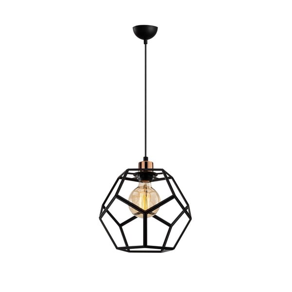 Črna/bronasta viseča svetilka s kovinskim senčnikom ø 26 cm Degirmen – Opviq lights