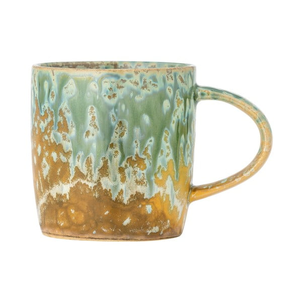 Rumeno-svetlo zelena skodelica iz kamenine 400 ml Milani – Bloomingville-image-4