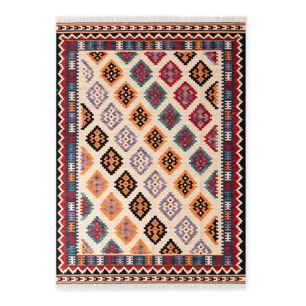 Rdeča obojestranska ročno tkana volnena preproga 120x170 cm Kamal Kian – Nouristan