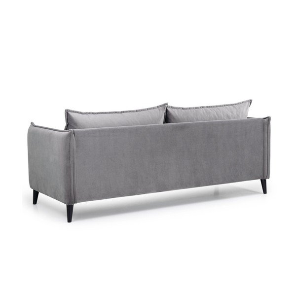 Siva žametna zofa Scandic Leo, 208 cm-image-2