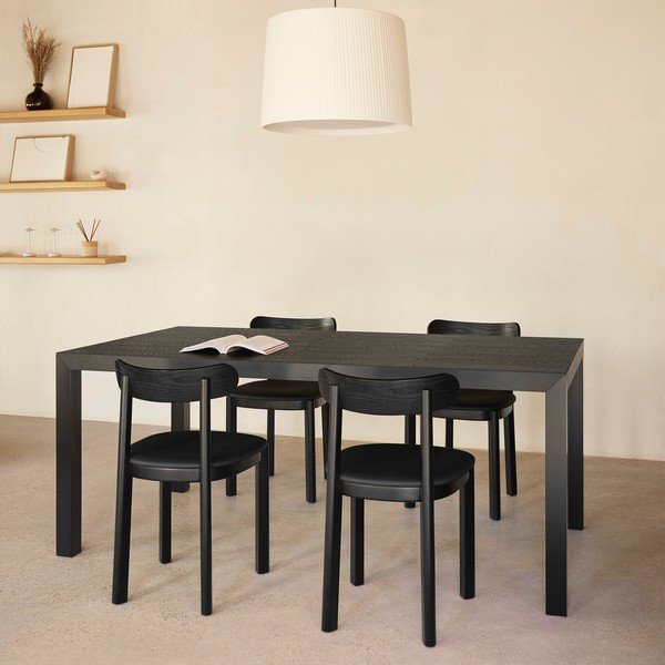 Jedilna miza s hrastovo mizno ploščo 75x180 cm Alma – Teulat-image-1