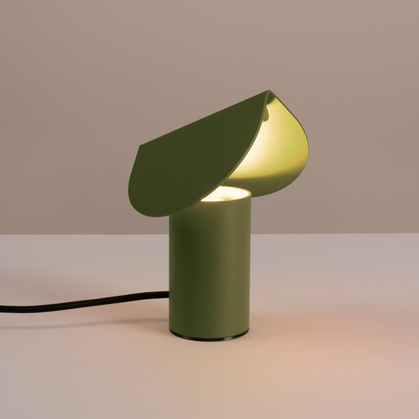 Kaki zelena aluminijasta LED namizna svetilka (višina 15 cm) BISCUIT – Thoro-image-1