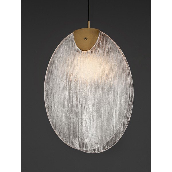 Medeninasta jeklena LED viseča svetilka s steklenim senčilom Shelina – Nova Luce-image-4