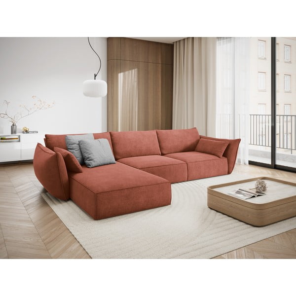 Rdeč kotni kavč (levi kot) Vanda - Mazzini Sofas-image-1