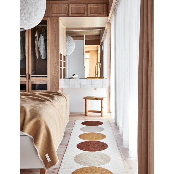 Oker rumena/kremno bela notranja in zunanja preproga 70x140 cm Otto Harvest – Pappelina-image-3