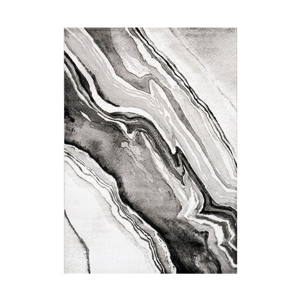 Siva in črna preproga Webtappeti Manhattan Empire, 200 x 290 cm