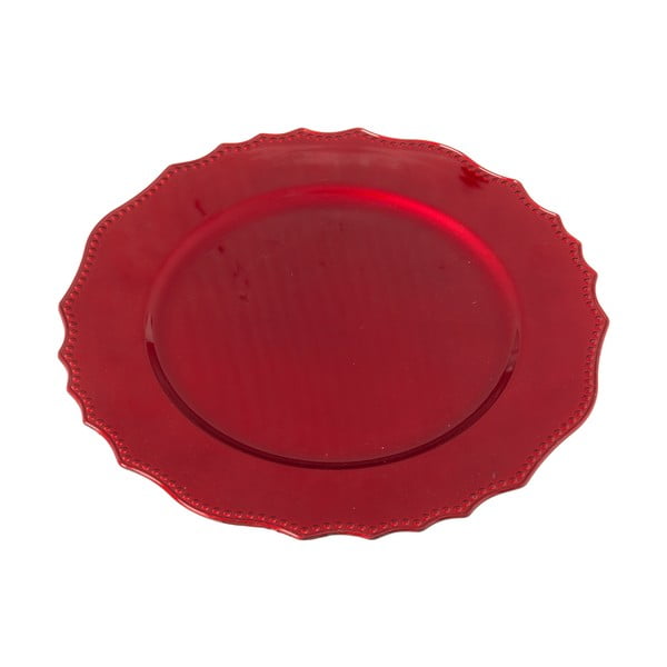 Rdeč ovalni servirni pladenj Casa Selección, ø 33 cm