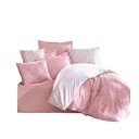Bela/rožnata enojna posteljnina iz renforce bombaža 140x200 cm Soft Geometry – Mila Home Luxury