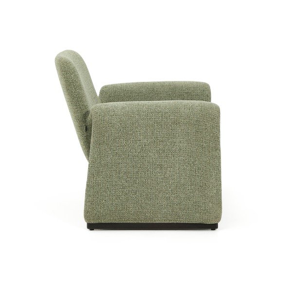 Zelen fotelj iz šenilje Melvia – Kave Home-image-3