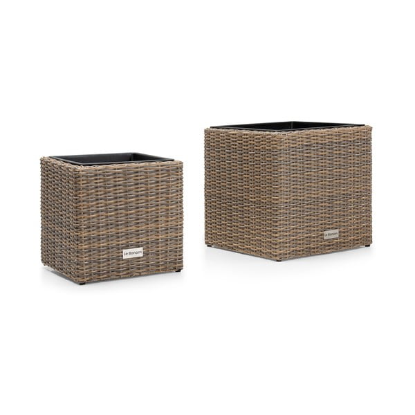 Komplet sivih vrtnih cvetličnih loncev Bonami Essentials Natural-image-1