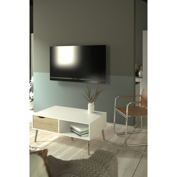 Bela kavna mizica Tvilum Oslo, 99 x 60 cm-image-1