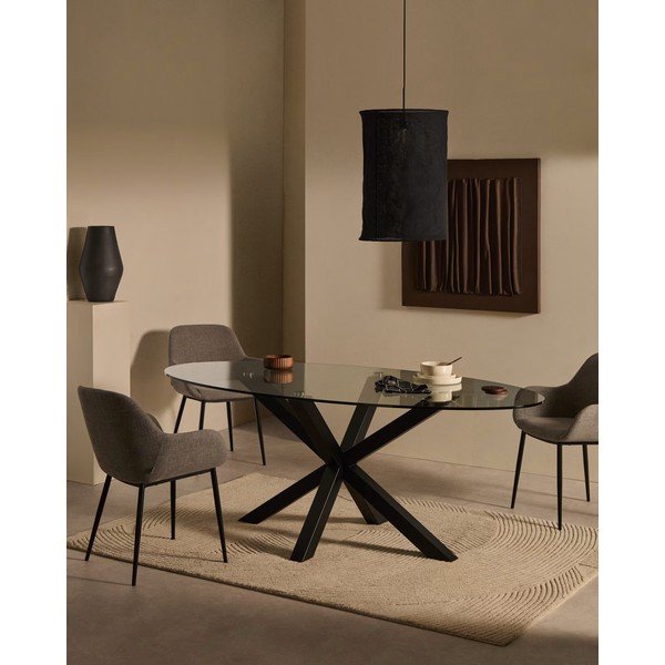 Črno senčilo ø 40 cm Mariela – Kave Home-image-2