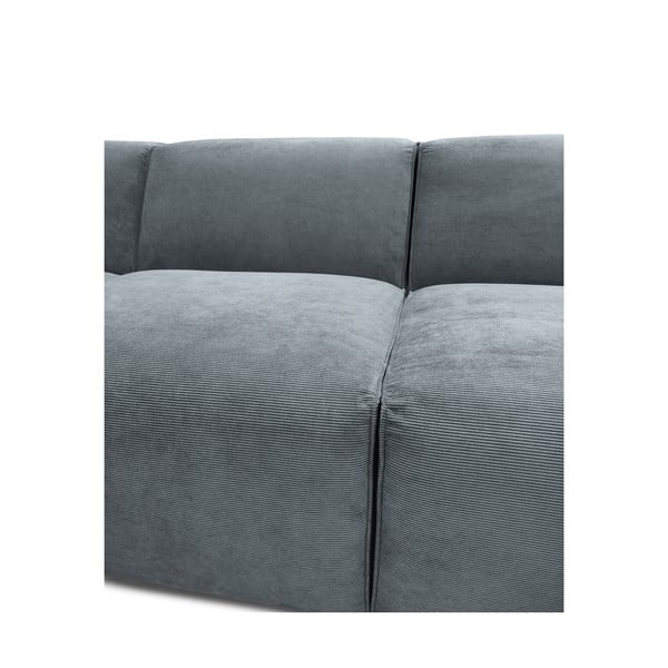 Siva kotna sedežna garnitura iz rebrastega žameta (levi kot) Sting – Scandic-image-4