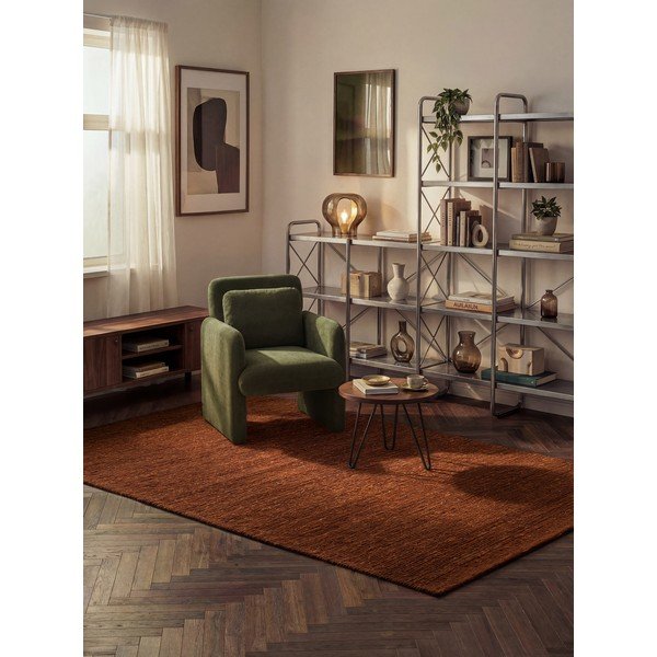 Rjava ročno tkana volnena preproga 200x290 cm Bexley Woolwich – Ted Baker-image-1