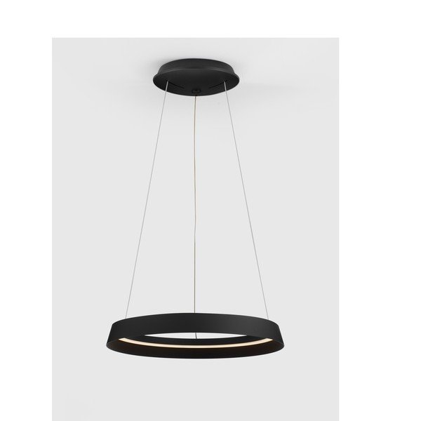 Mat črna aluminijasta LED zatemnitvena viseča svetilka s senčilom iz akrilnega stekla ø 45 cm Ormi – Nova Luce-image-3