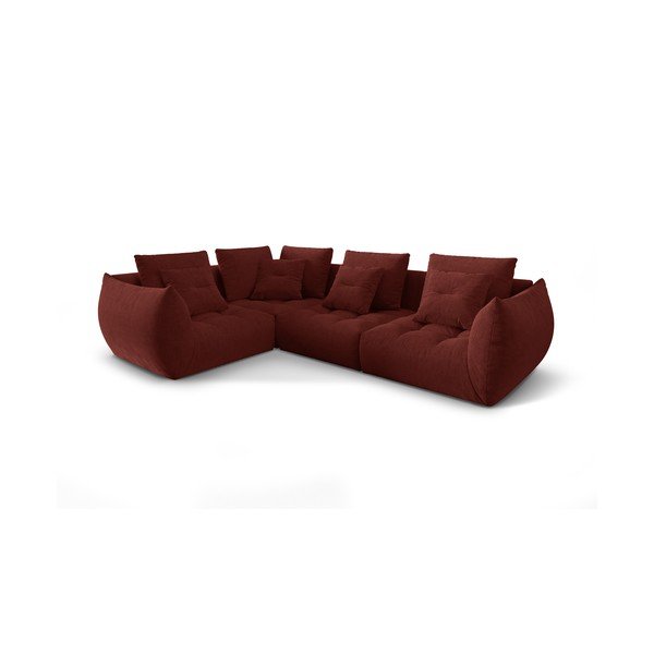 Rdeča kotna sedežna garnitura (levi kot/v obliki črke L) Bloom – Micadoni Home-image-2
