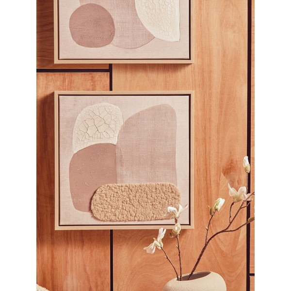 3D slike v kompletu 2 ks z okvirjem/na platnu 40x40 cm Astratto – Premier Housewares-image-3