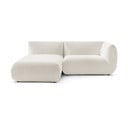 Bela kotna žametna zofa (levi kot) Lecomte - Bobochic Paris