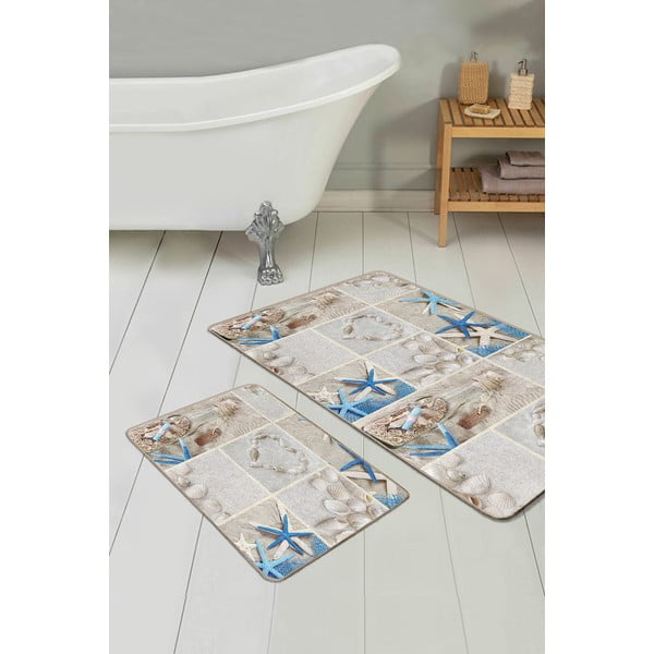 Bež kopalniške preproge v kompletu 2 ks 60x100 cm – Mila Home-image-1