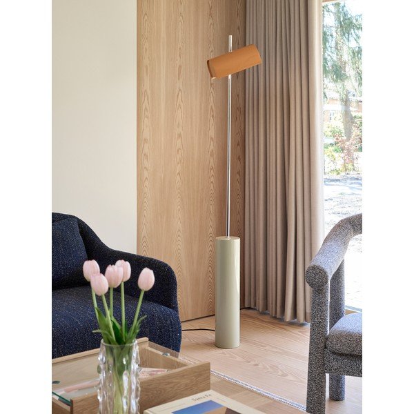 Oranžna LED zatemnitvena stoječa svetilka (višina 160 cm) Reflector – Hübsch-image-4