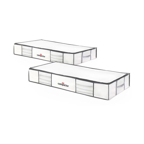 Vakuumske tekstilne in plastične škatle za pod posteljo v kompletu 2 ks 105x45x15,5 cm Life – Compactor-image-1