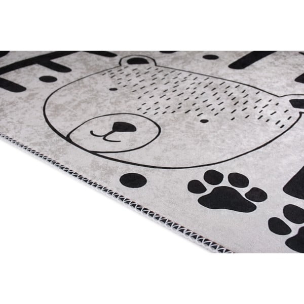 Črno-bela pralna otroška preproga 120x180 cm Little Bear – Vitaus-image-2