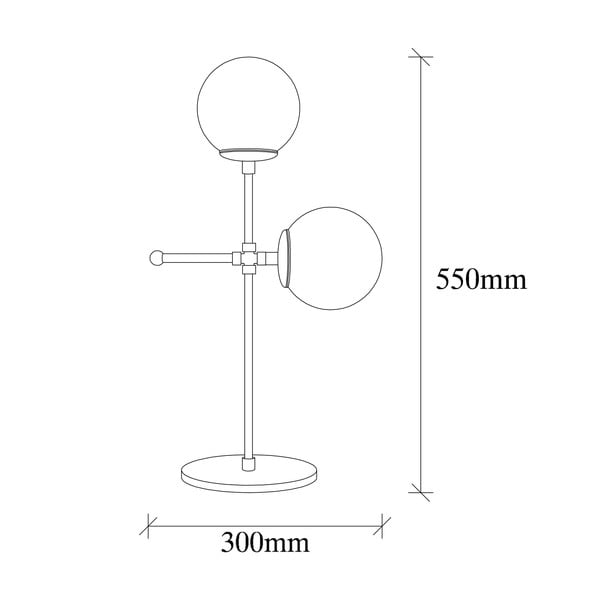 Namizna svetilka v zlato-beli barvi Opviq lights Mudoni-image-3