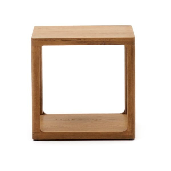 Stranska mizica v hrastovem dekorju 50x50 cm Maymai – Kave Home-image-2