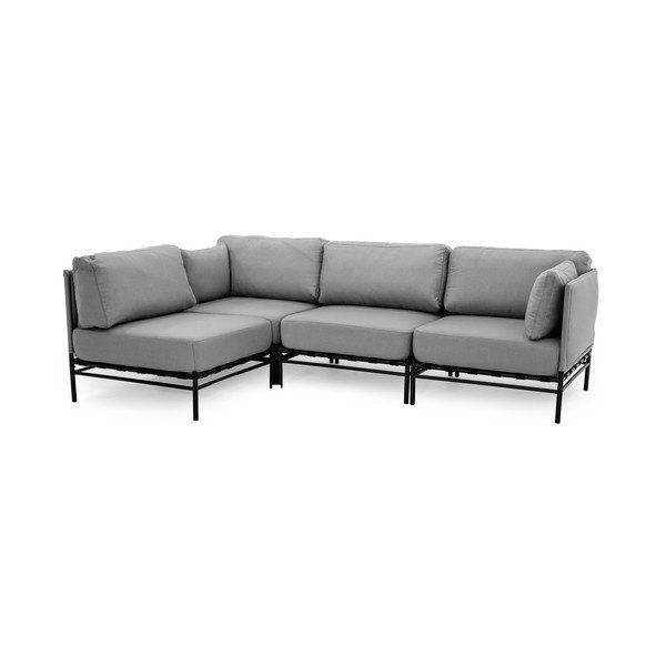 Svetlo siv vrtni modularni kavč 234 cm Dandy – Sit Sit-image-3