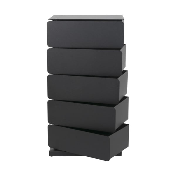 Črna kovinska komoda 37x72x26 cm Joey – Spinder Design-image-2