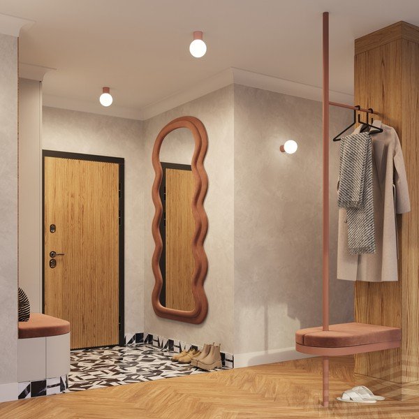 Svetlo rjava stropna svetilka s steklenim senčilom ø 12 cm Orbital – Sollux-image-4