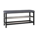 Siva omarica za čevlje s klopjo Padova – House Nordic