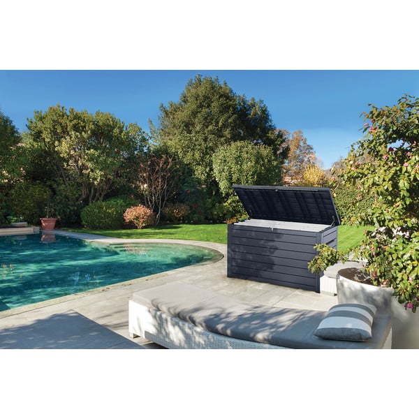 Antracitno siva plastična vrtna škatla za shranjevanje Ontario – Keter-image-3