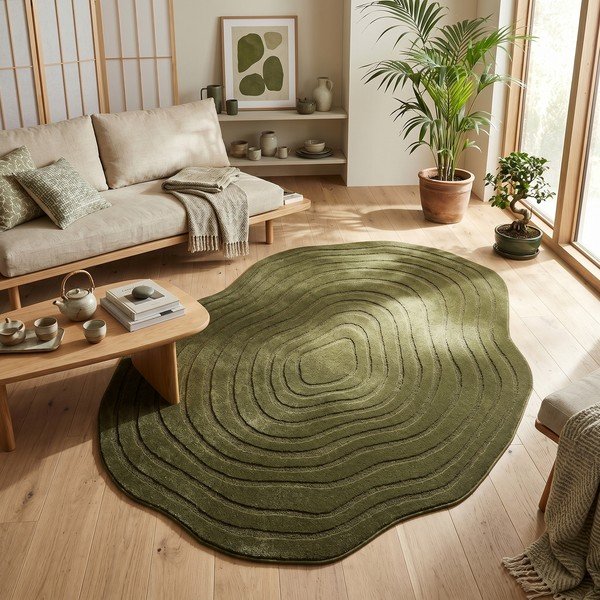 Temno zelena preproga 160x230 cm Pebble – ESTE-image-4