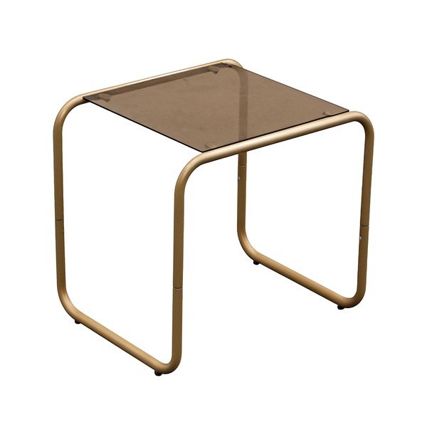 Stranska mizica s stekleno mizno ploščo 40x50 cm Ventana – Leitmotiv