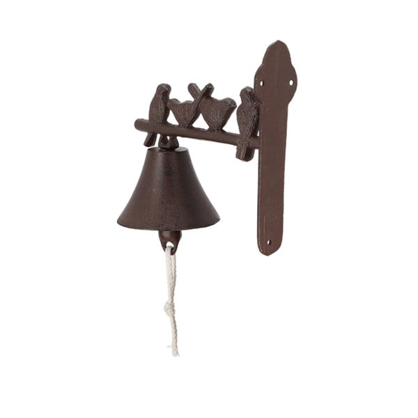 Stenski litoželezni zvonec z okrasnimi pticami Esschert Design-image-3