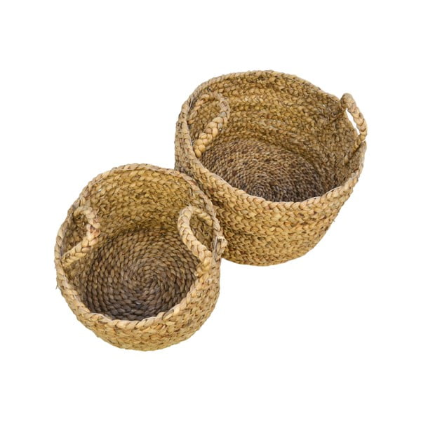 Komplet 2 košar za shranjevanje iz vodne hiacinte HSM collection Natural-image-2