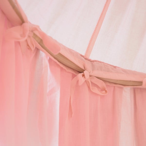 Svetlo roza bombažni baldahin Carelene - Kave Home-image-3