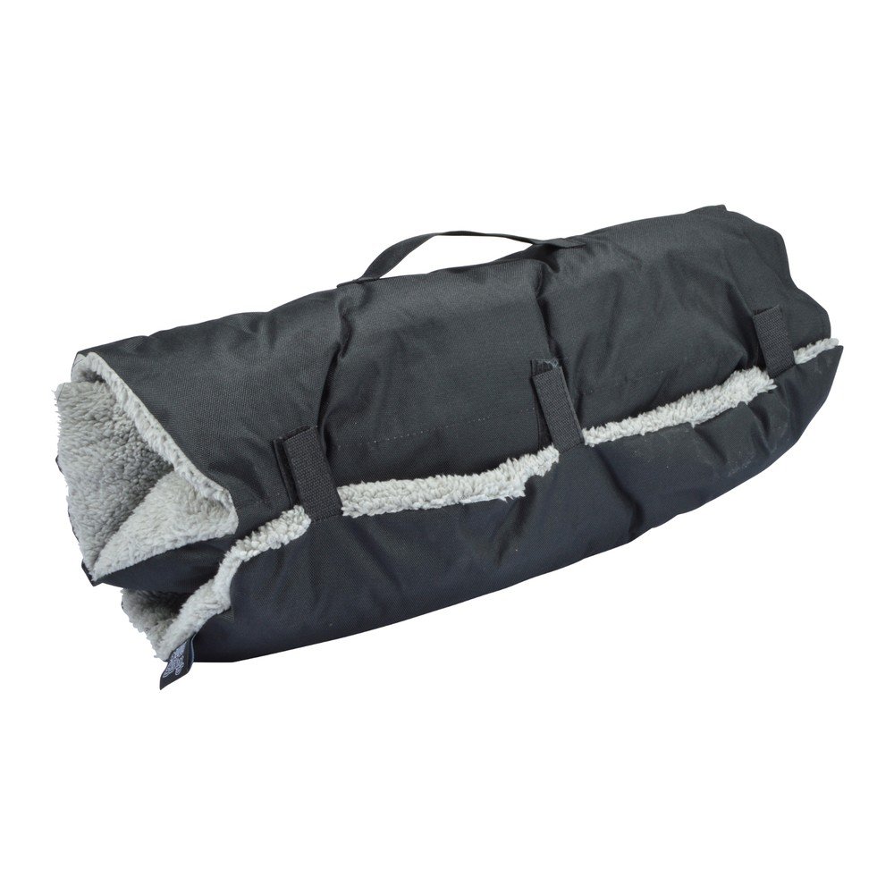 Črna podloga za pse iz sherpa flisa 50x80 cm