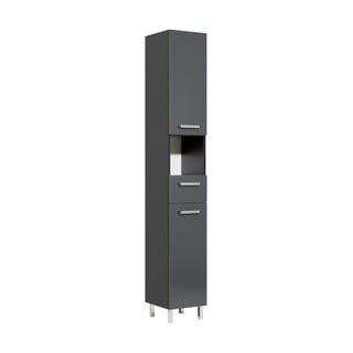 Temno siva visoka kopalniška omarica 30x196 cm - Pelipal