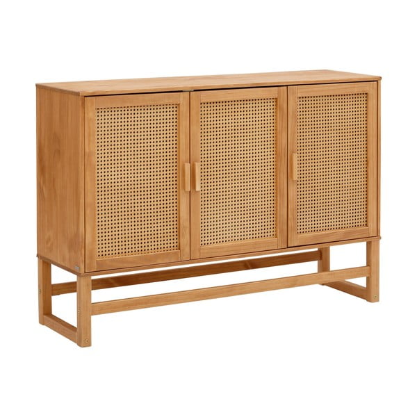 Komoda iz borovega lesa z vrati iz ratana Støraa Jolene, širina 128 cm-image-1