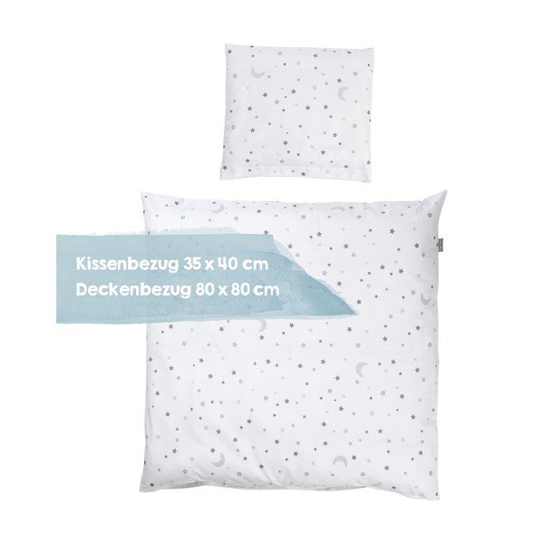 Bela bombažna otroška posteljnina za otroško posteljico 80x80 cm Sternenzauber – Roba-image-3