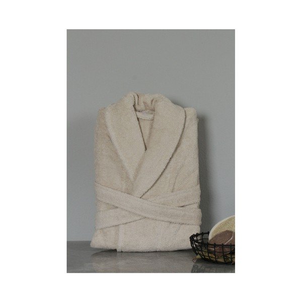 Bež bombažni unisex kopalni plašč My Home Plus Spa, velikost M/L