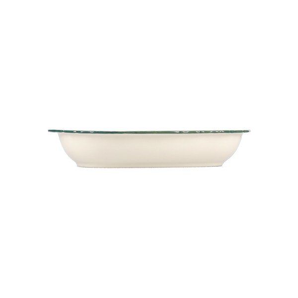 Zelen/slonokoščen servirni porcelanast krožnik Cyril – S|P Collection-image-2