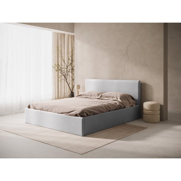 Svetlo sivo oblazinjeno vzglavje 150,5x100 cm Remo – Micadoni -image-1