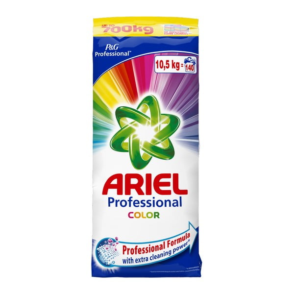 Družinsko pakiranje pralnega praška Ariel Professional Color, 10,5 kg (140 pralnih odmerkov)