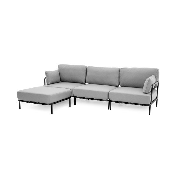 Svetlo siv vrtni modularni kavč 234 cm Salve – Sit Sit-image-3