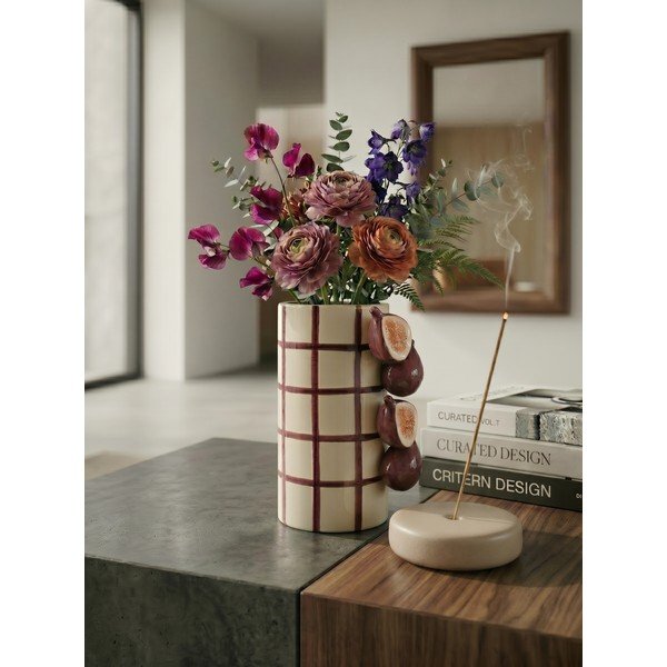 Vijolična/kremno bela keramična vaza (višina 21 cm) Havor – Yes Everyday-image-2