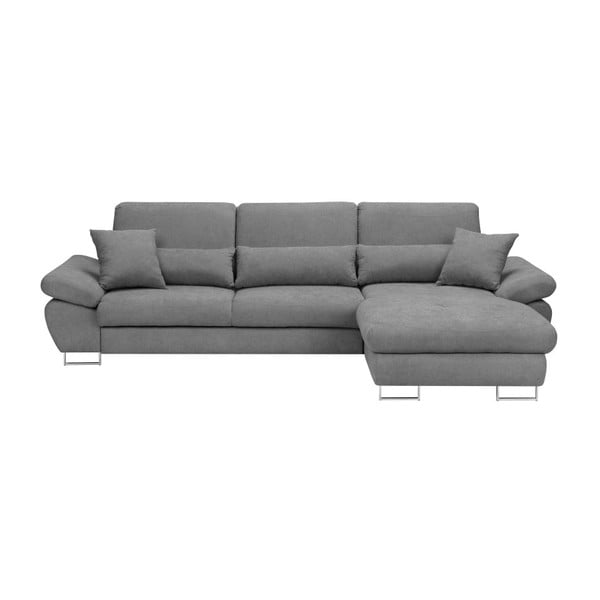 Svetlo siva Windsor & Co Sofas Pi raztegljiv kavč, desni kot